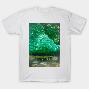 Lush Pond in NYC Painting T-Shirt